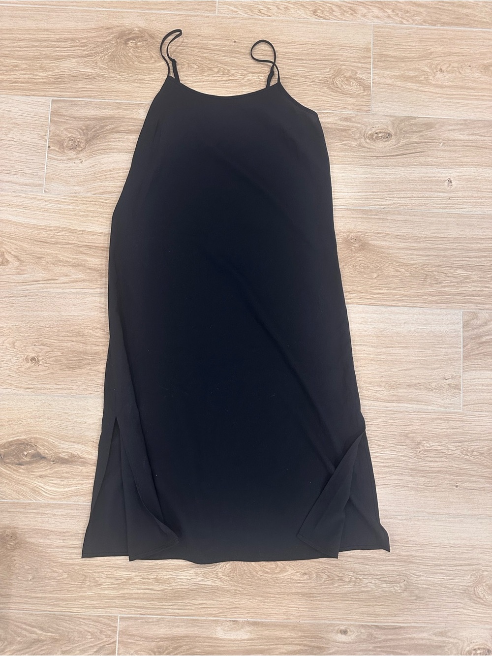 Banana Republic Black Midi Slip Skirt with Side Slits